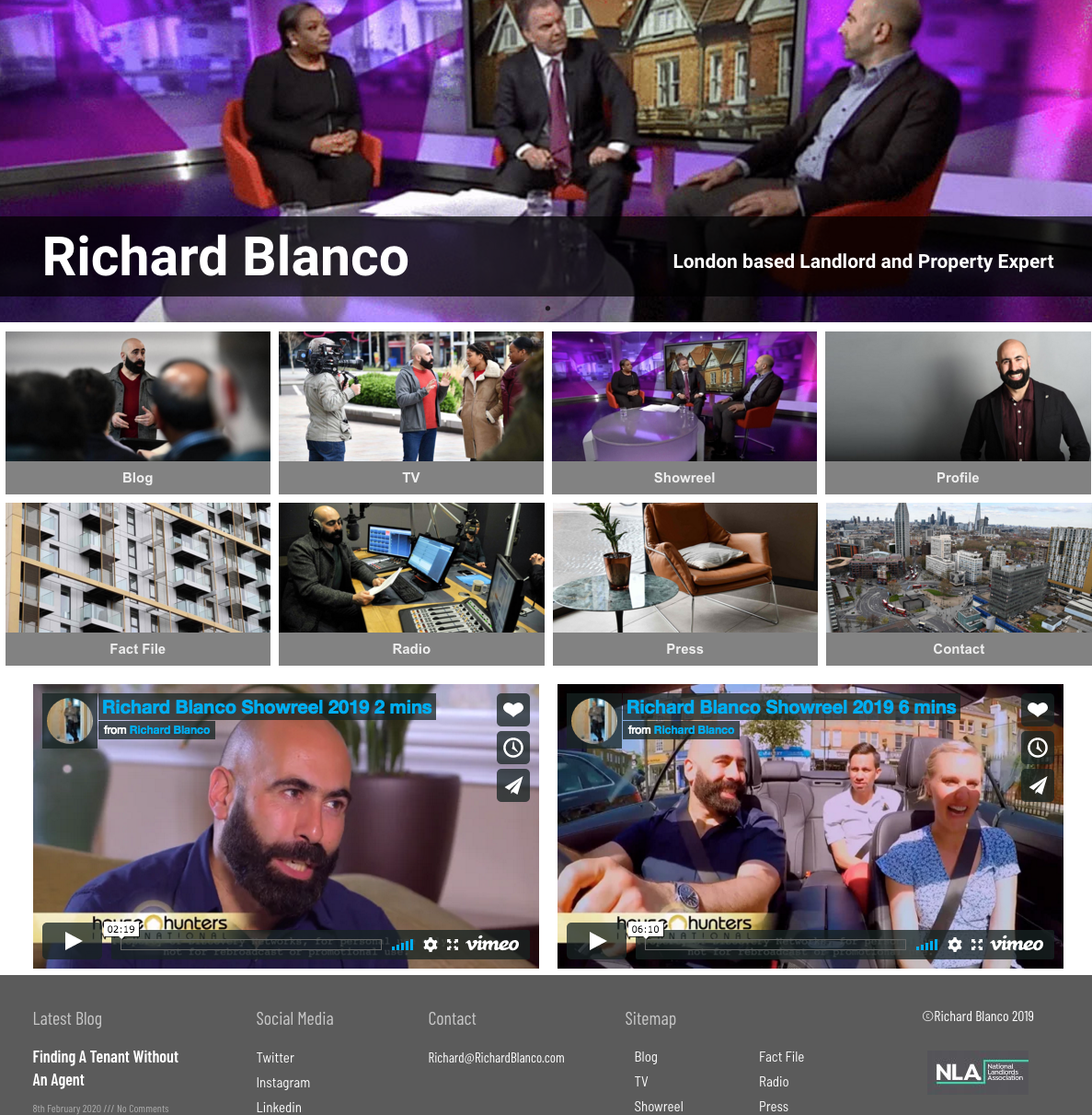 Richard Blanco Blog Development